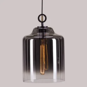 Ray Of Light (Stout, Dark Smokey Grey) Signature Glass Pendant Light