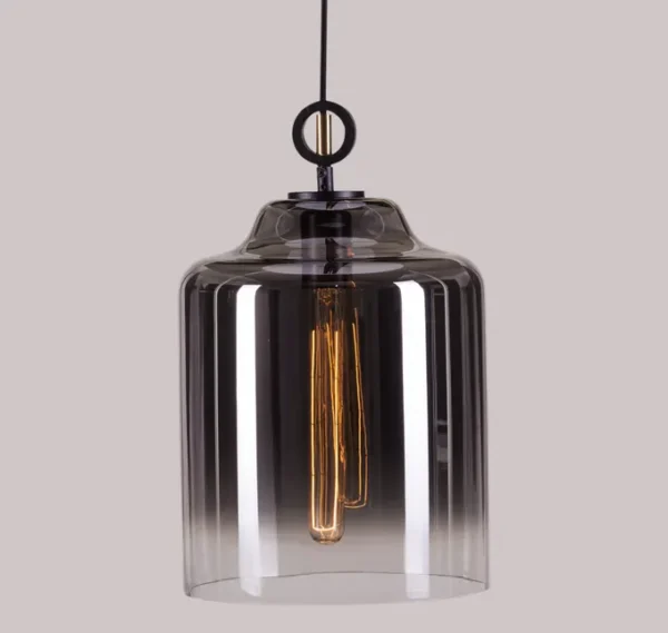 Ray Of Light (Stout, Dark Smokey Grey) Signature Glass Pendant Light